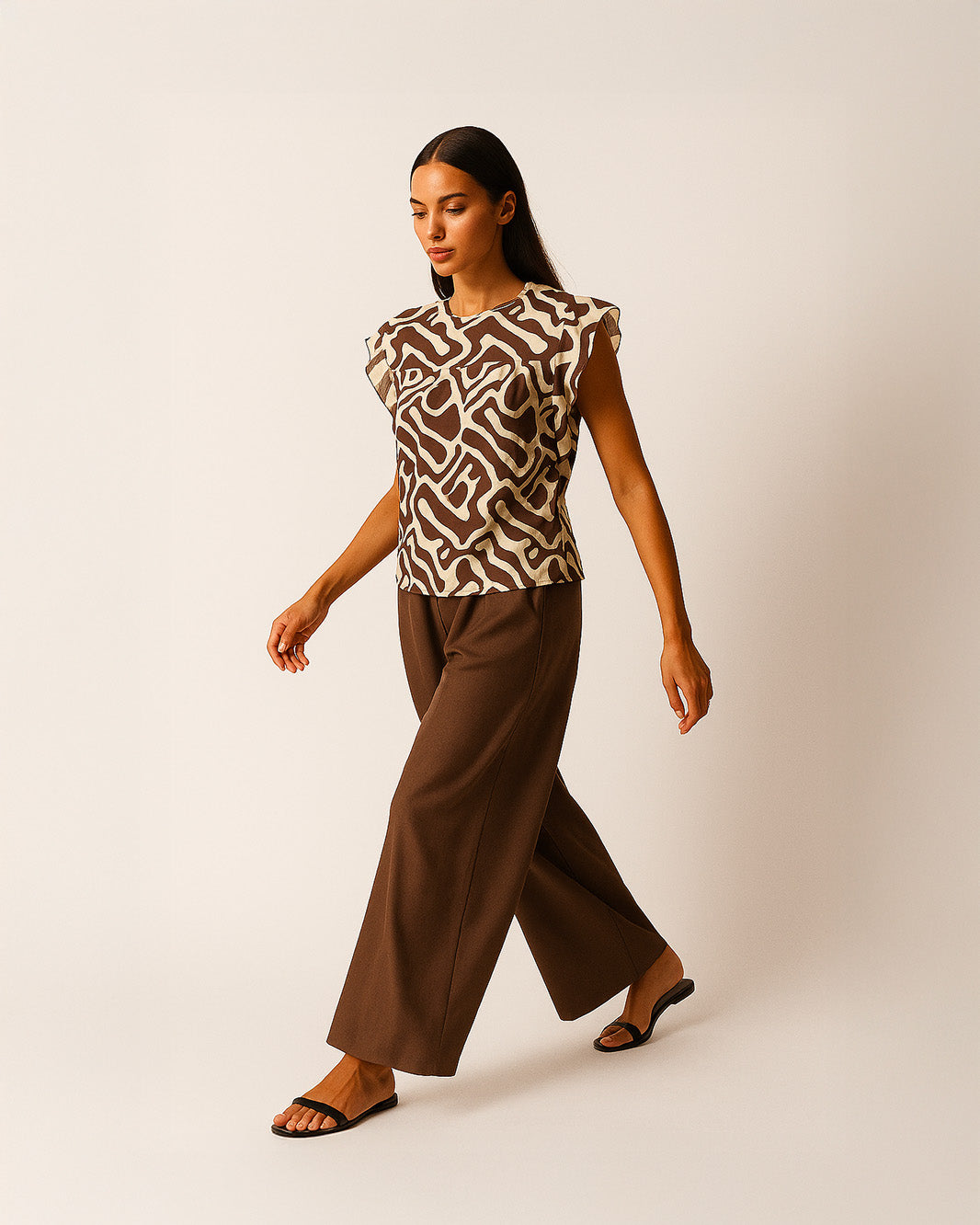 Blusa con bottone posteriore e rouge sulla manica