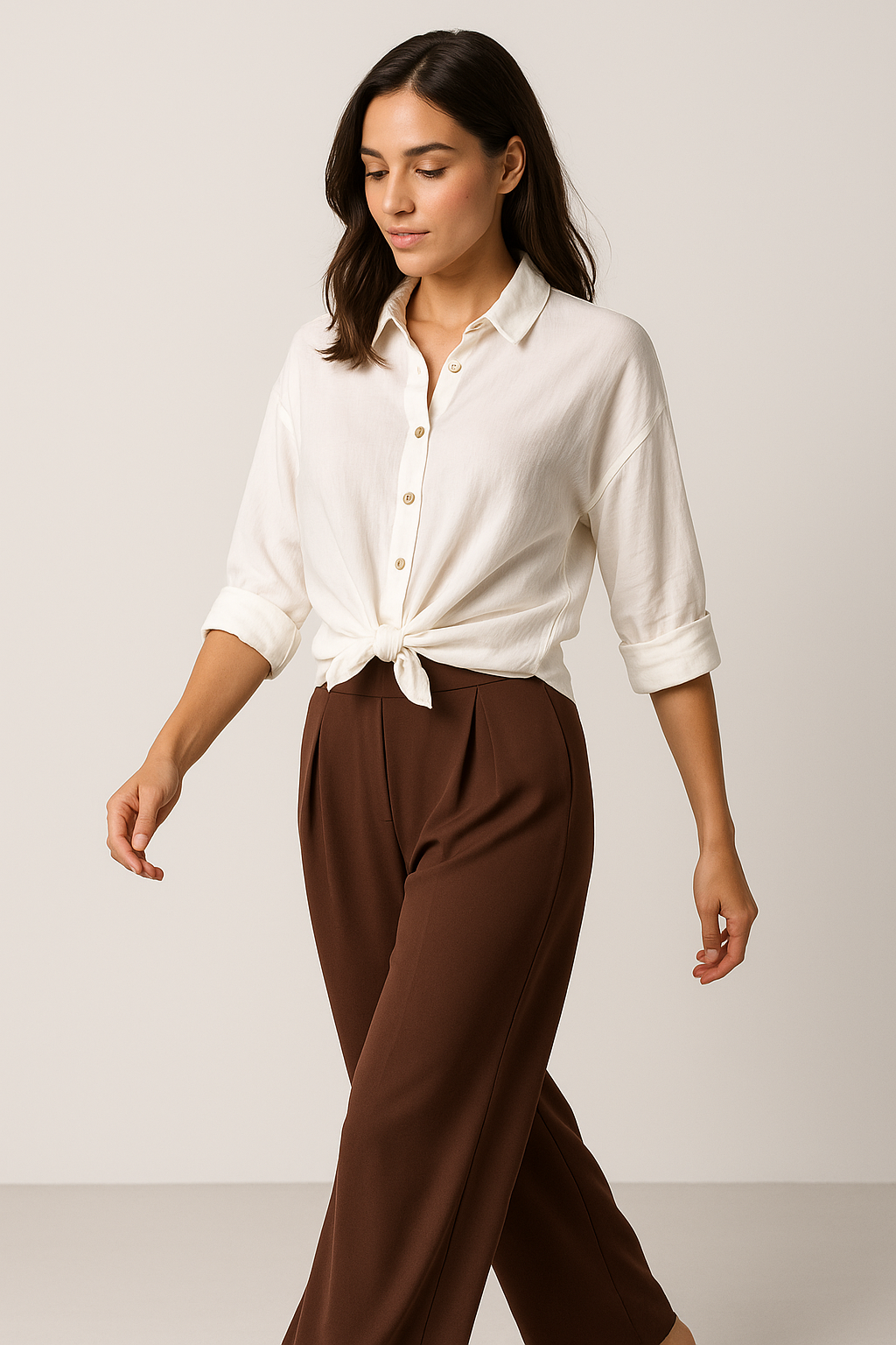 Camicia manica lunga con nodo