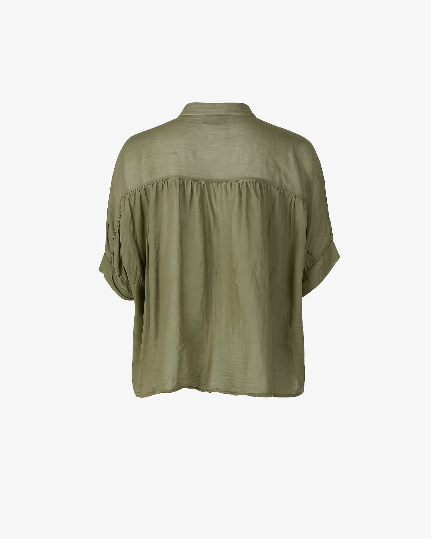 Camicia tinta unita con collo coreano