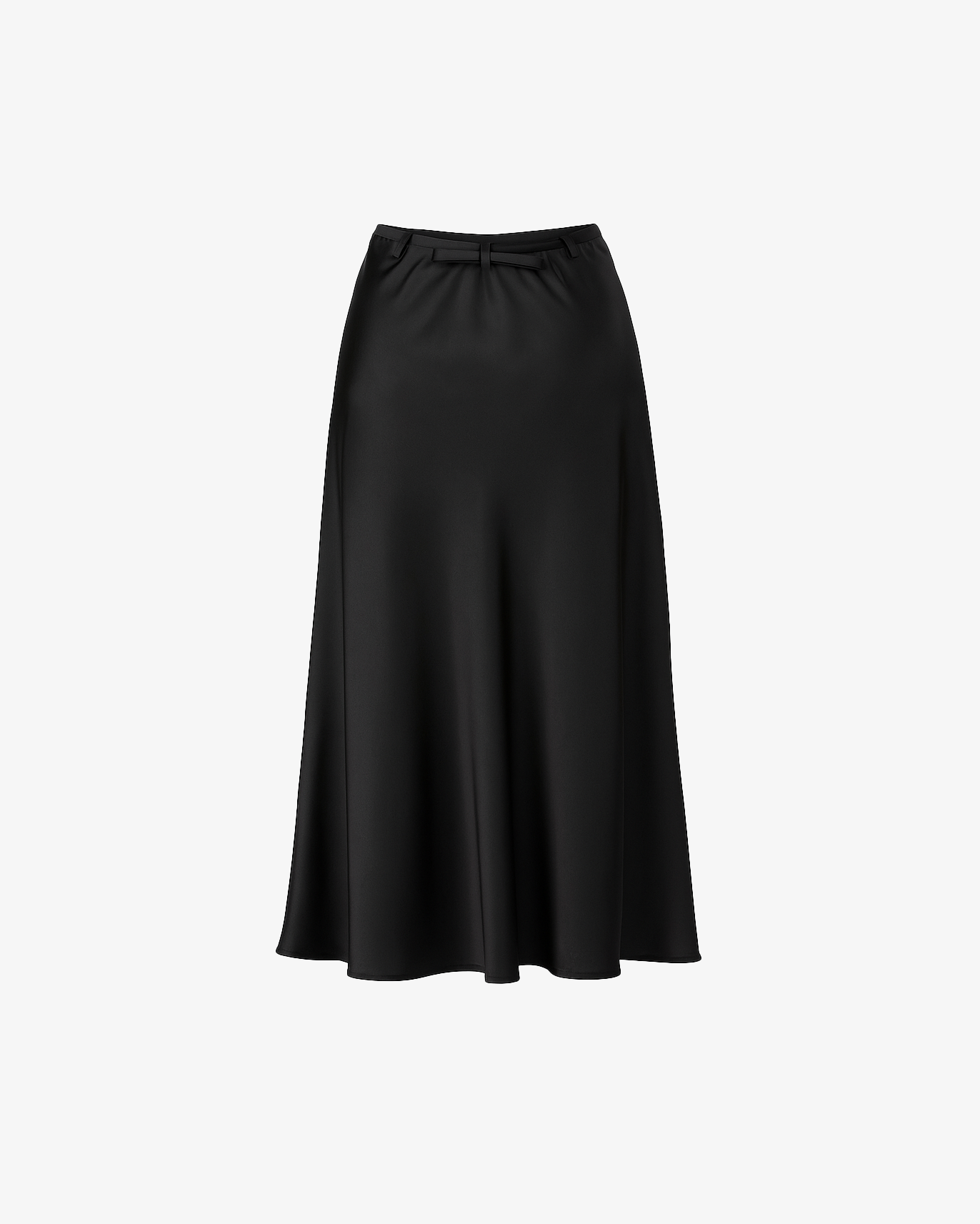 Gonna svasata in raso con cintura
