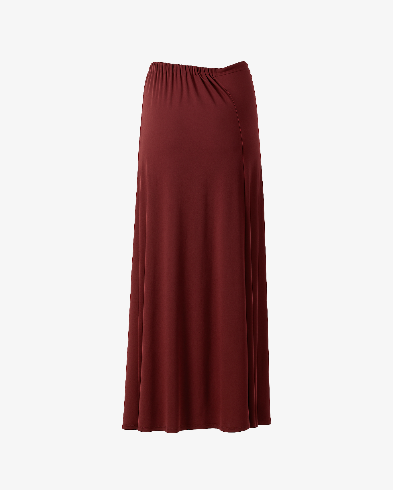 Gonna a tubino morbida con accessorio a sinistra