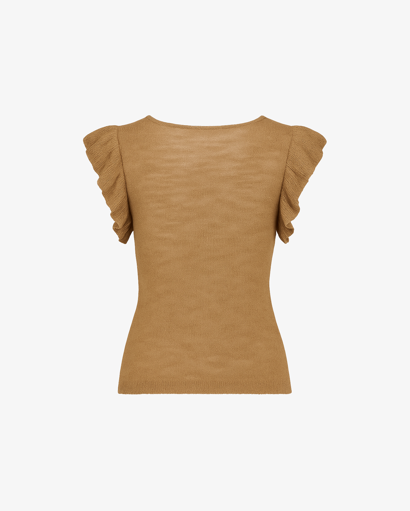 Maglia in filo a giro manica con rouge