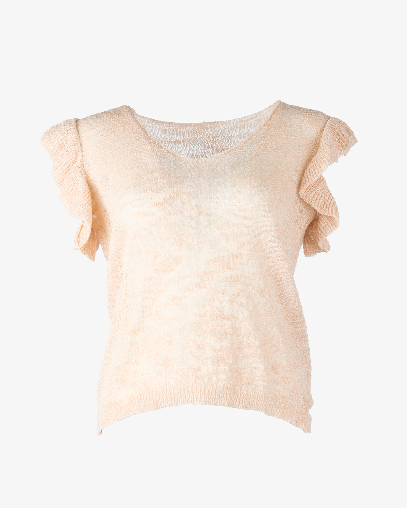 Maglia in filo a giro manica con rouge