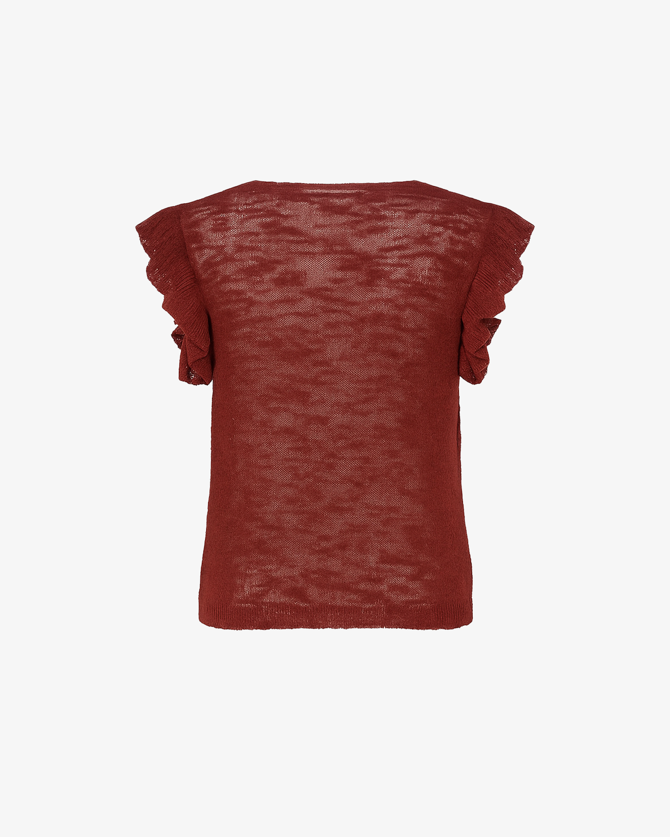 Maglia in filo a giro manica con rouge