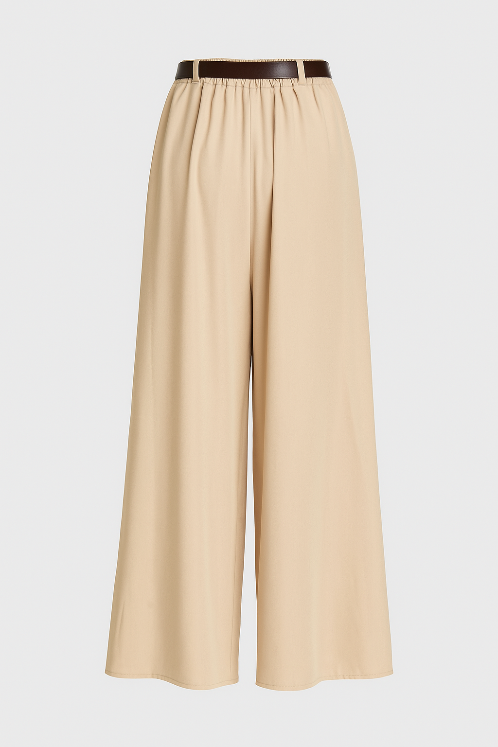 Pantaloni larghi con molla e cintura