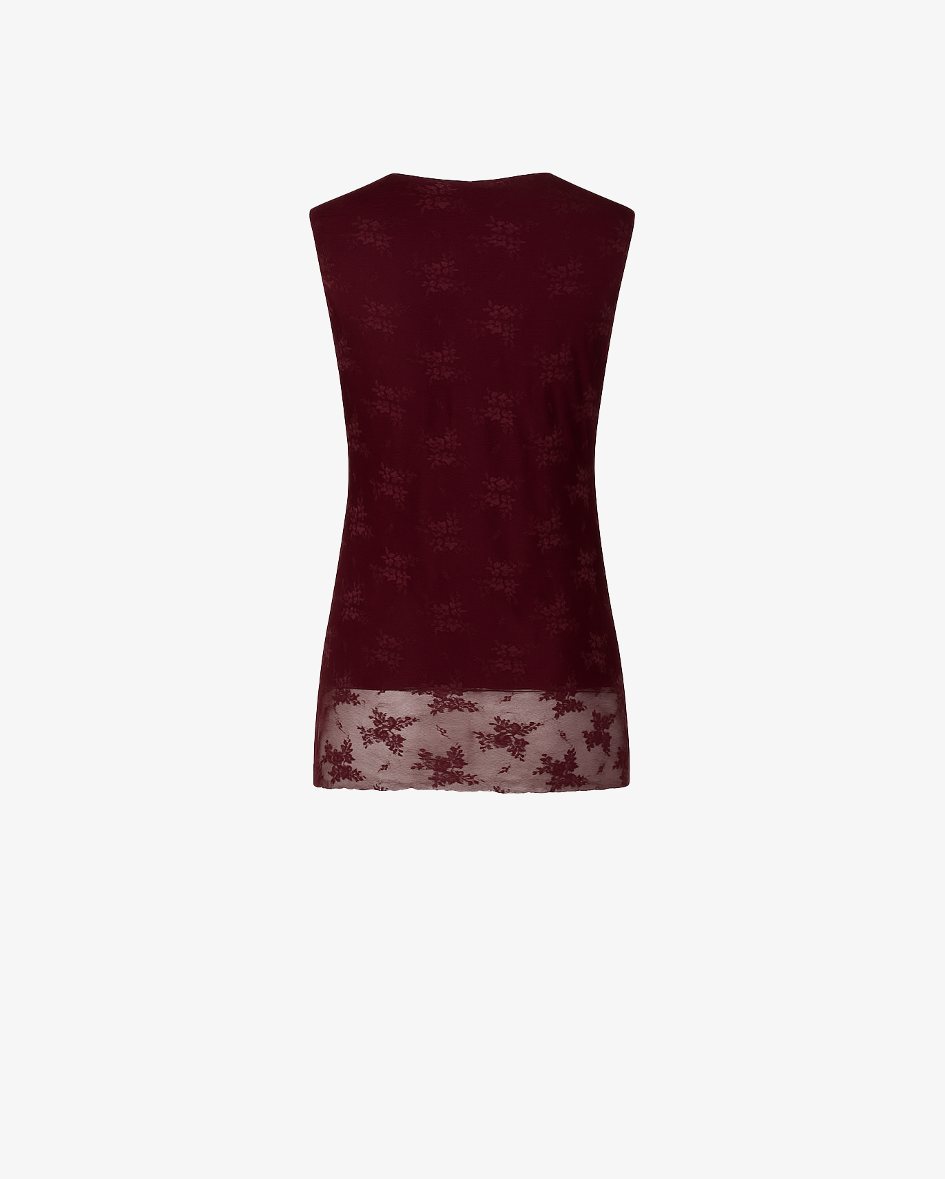 Top trasparente con giro manica in rete