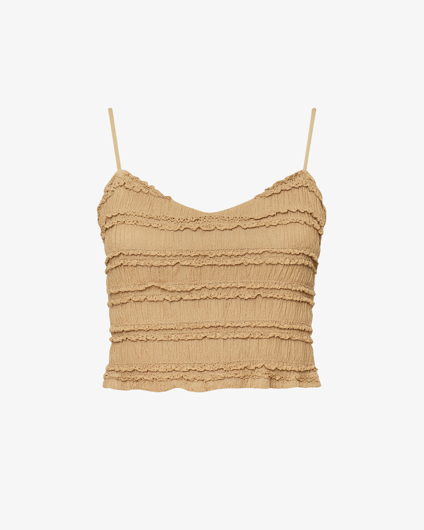 Top con bretelle ricamato