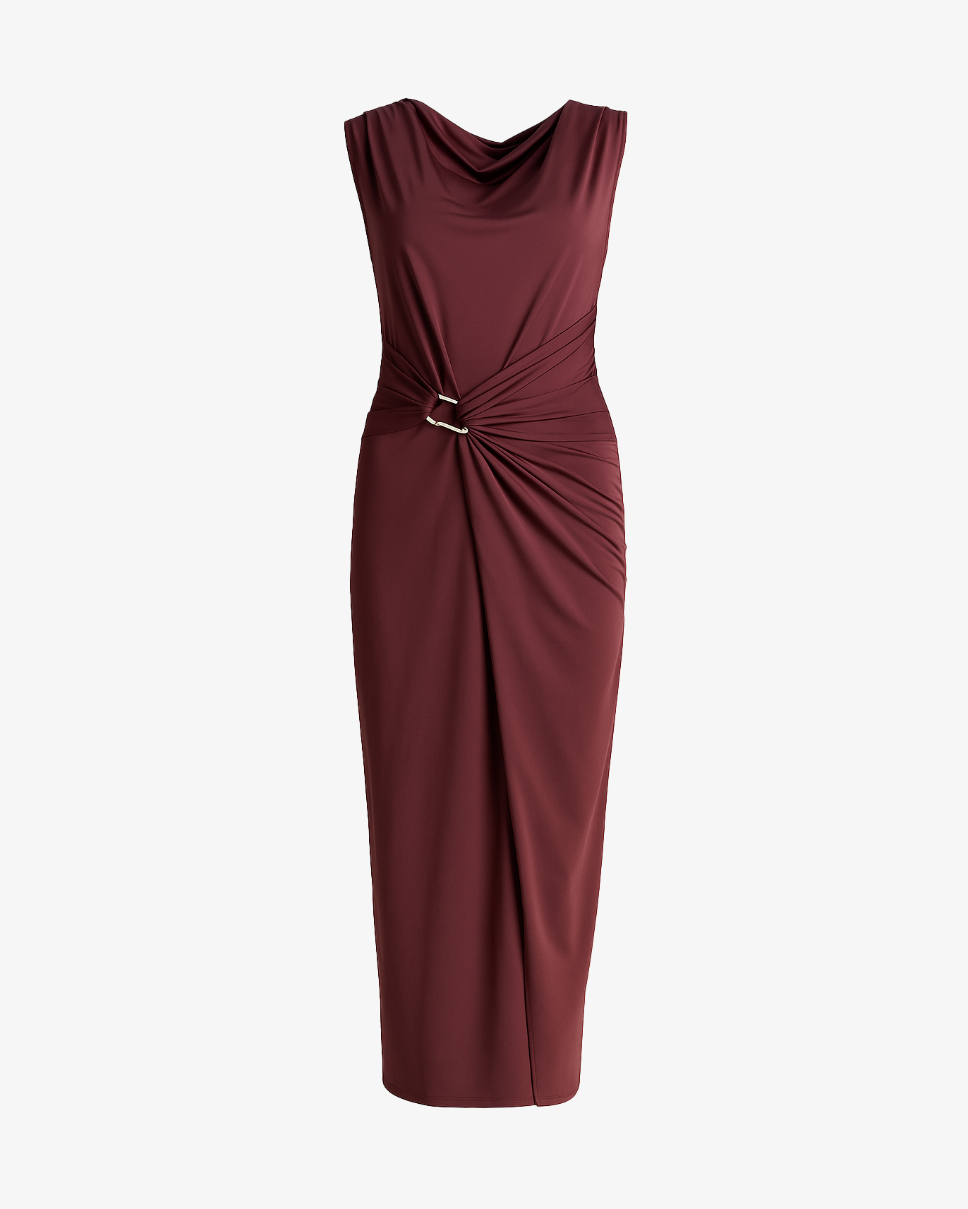 Vestito lungo a tubino con spacco