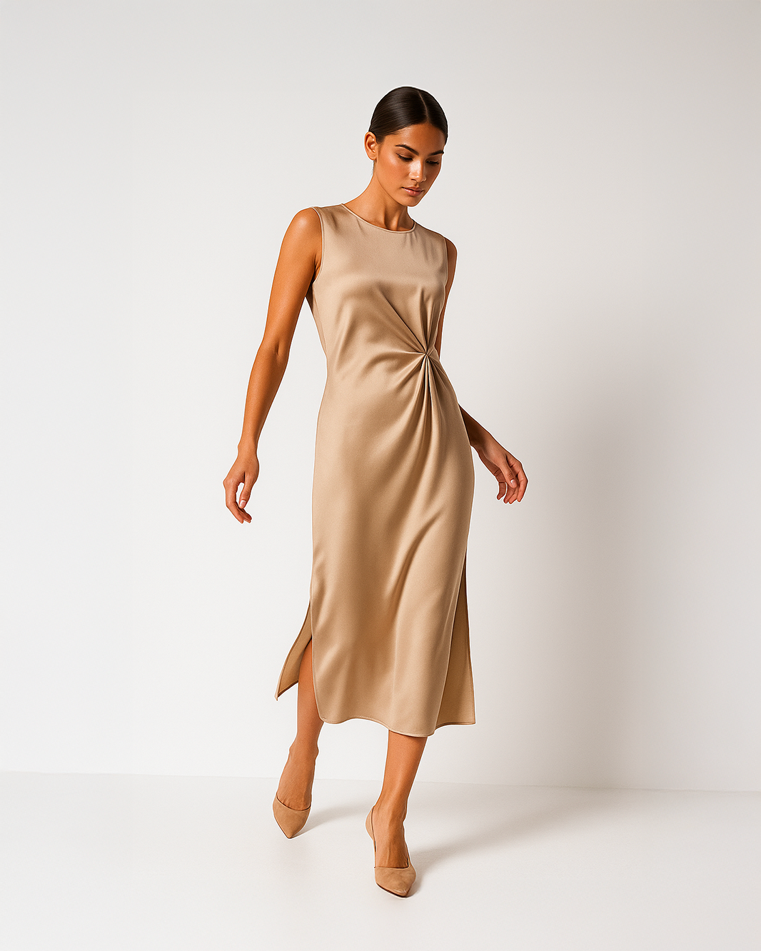 Vestito lungo giromanica