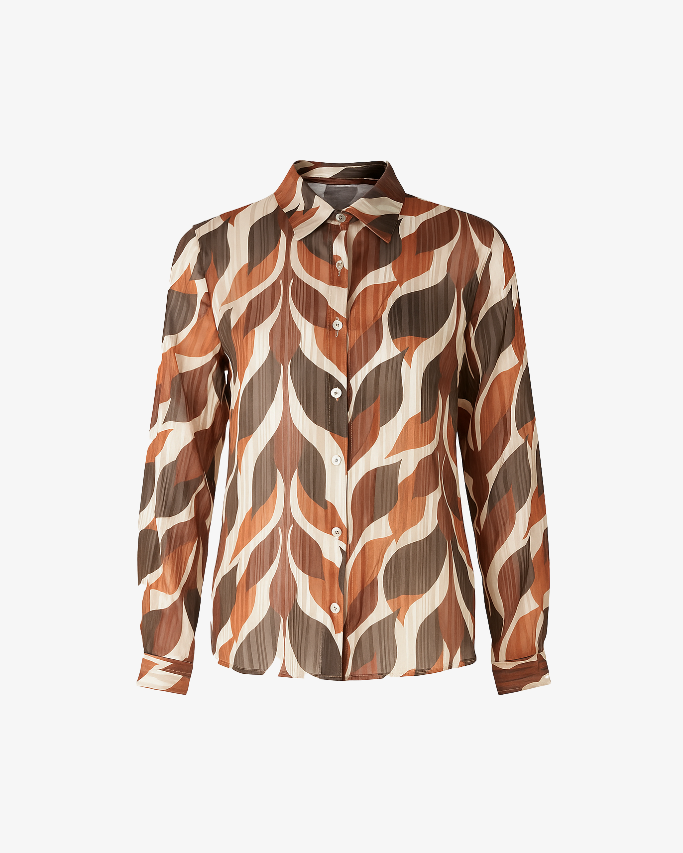 Camicia trasparente con manica lunga