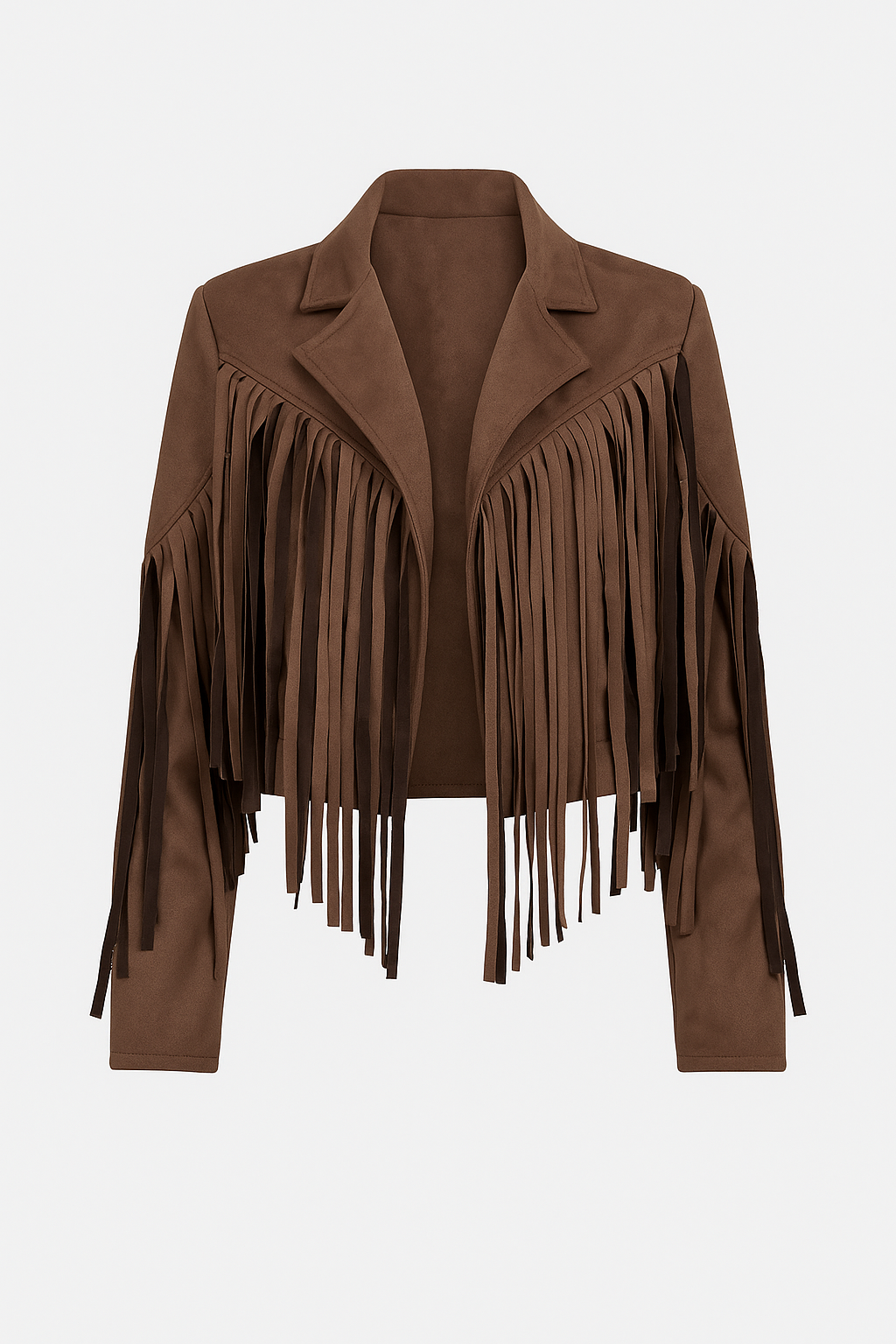 Giacca crop con frangie