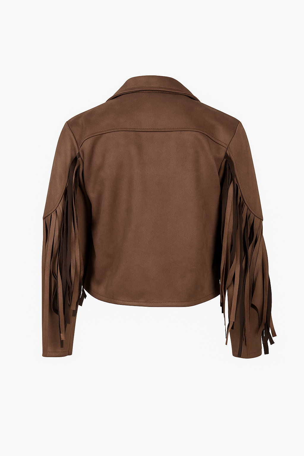 Giacca crop con frangie