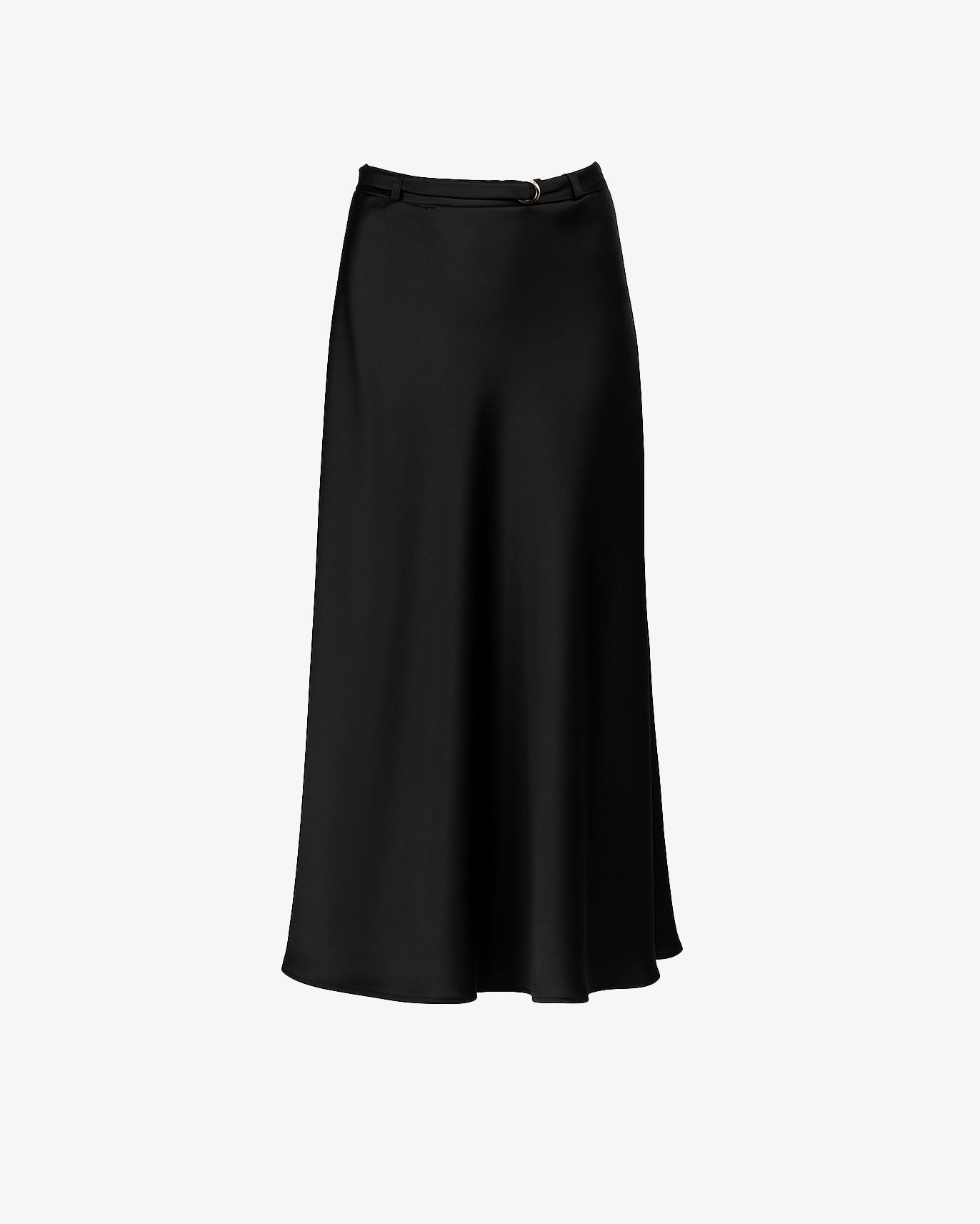 Gonna svasata in raso con cintura