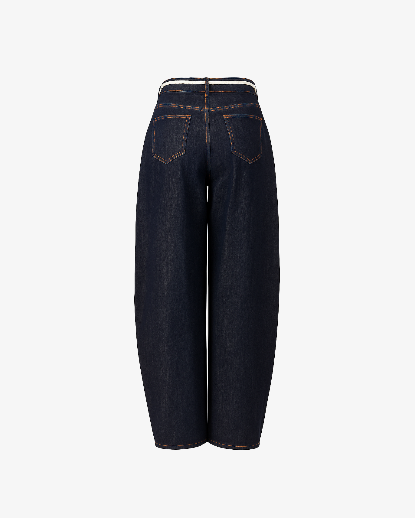 Jeans con cintura in corda