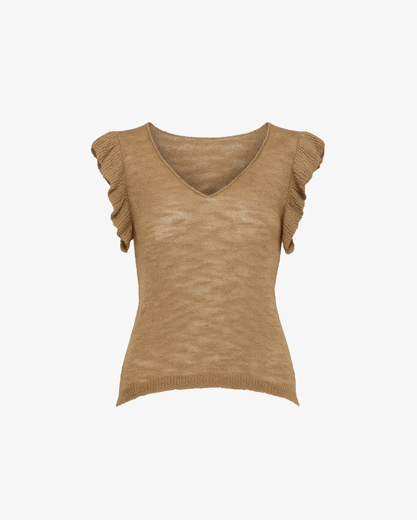 Maglia in filo a giro manica con rouge