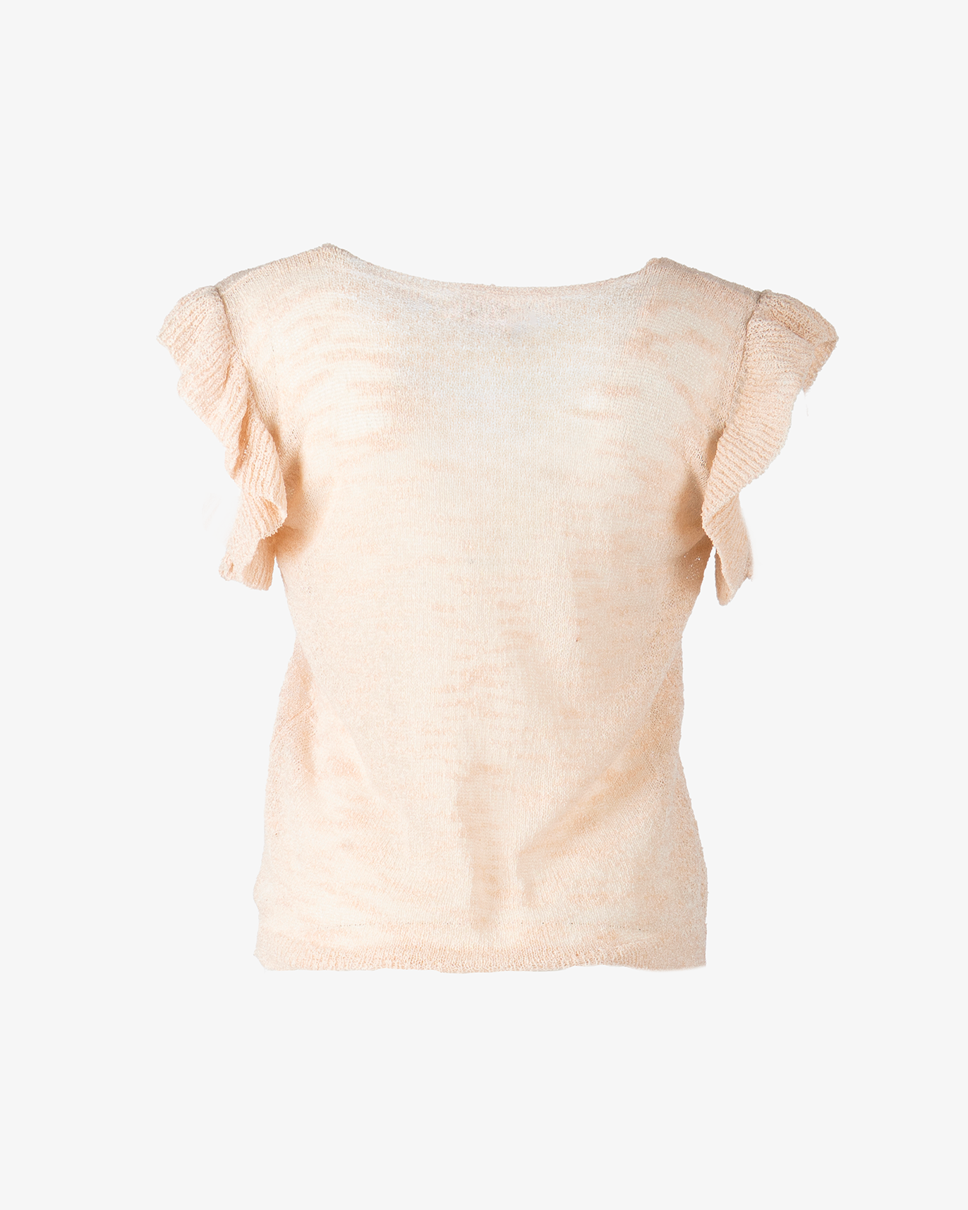 Maglia in filo a giro manica con rouge