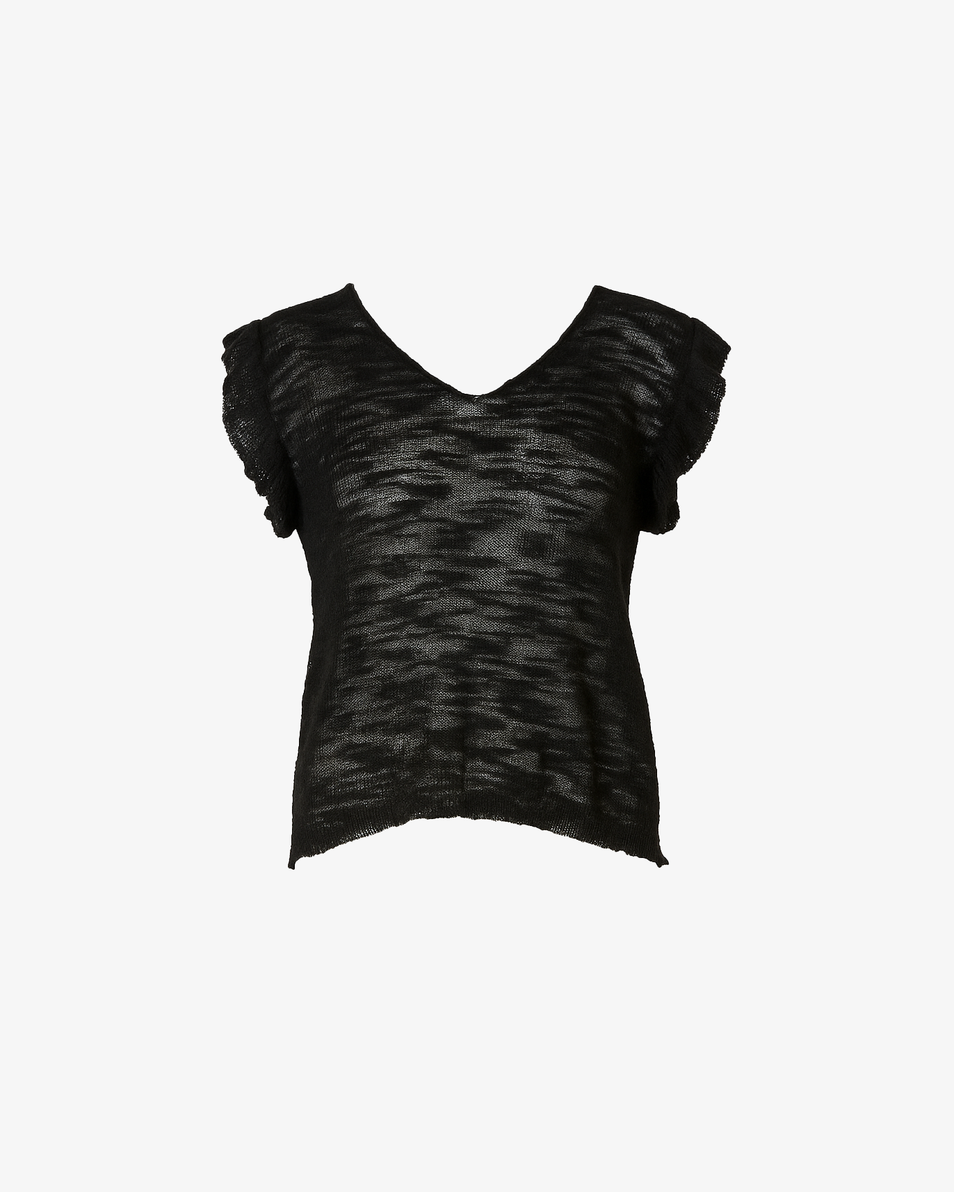 Maglia in filo a giro manica con rouge