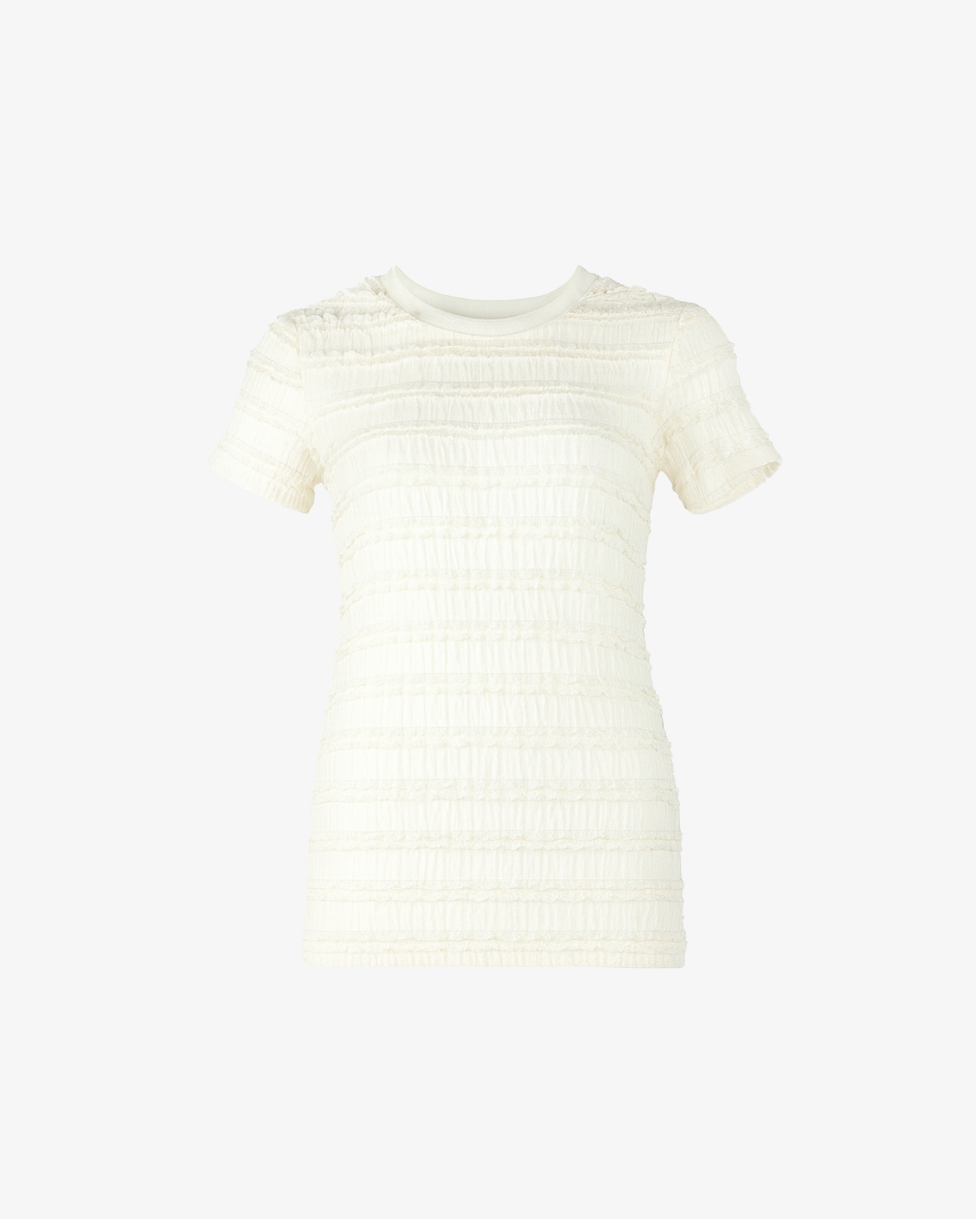 Maglia mezza manica ricamata