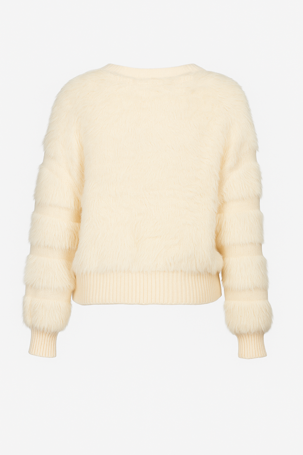 Pullover in peluche scollo a V