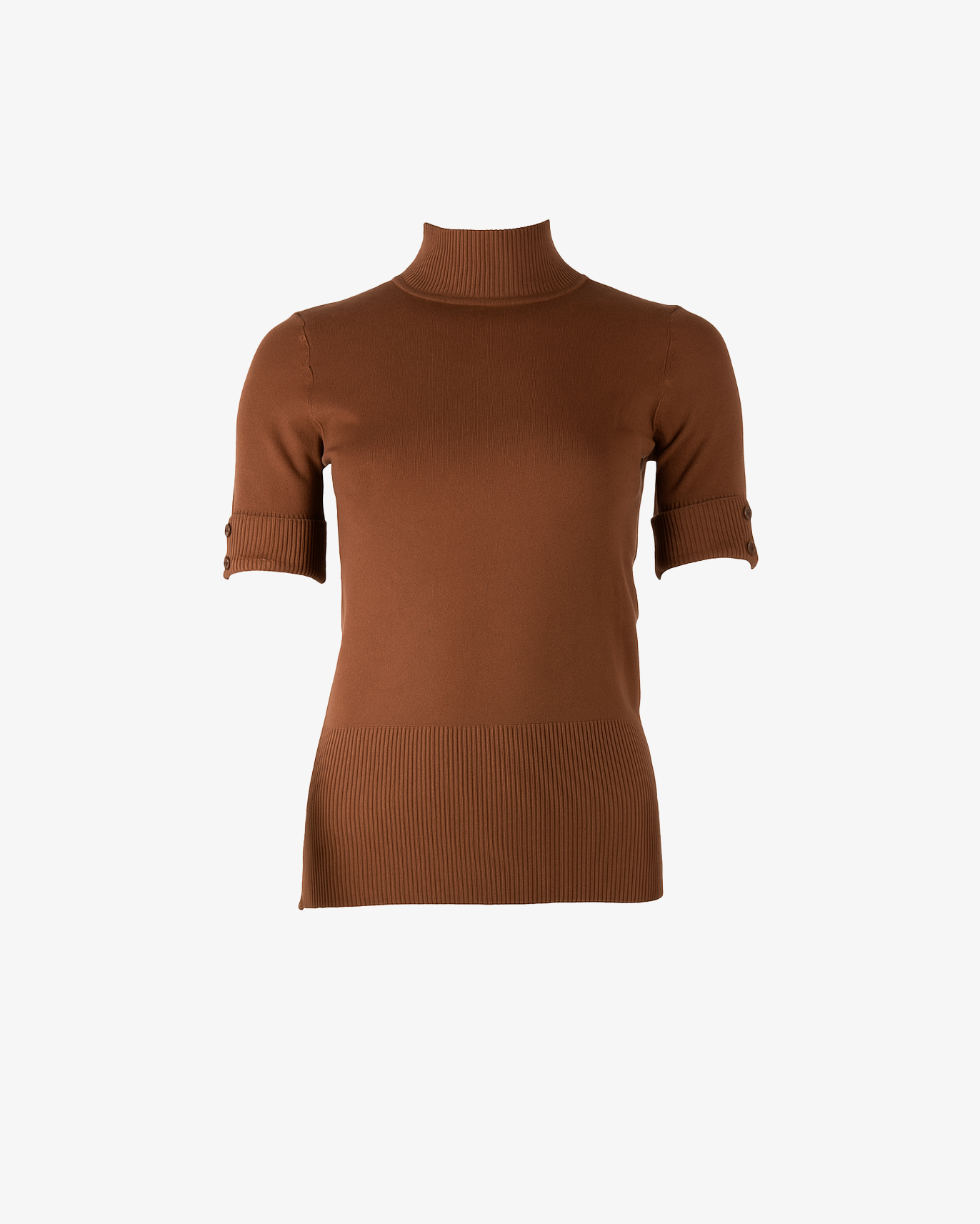 Pullover con collo mezza manica e bottoncini