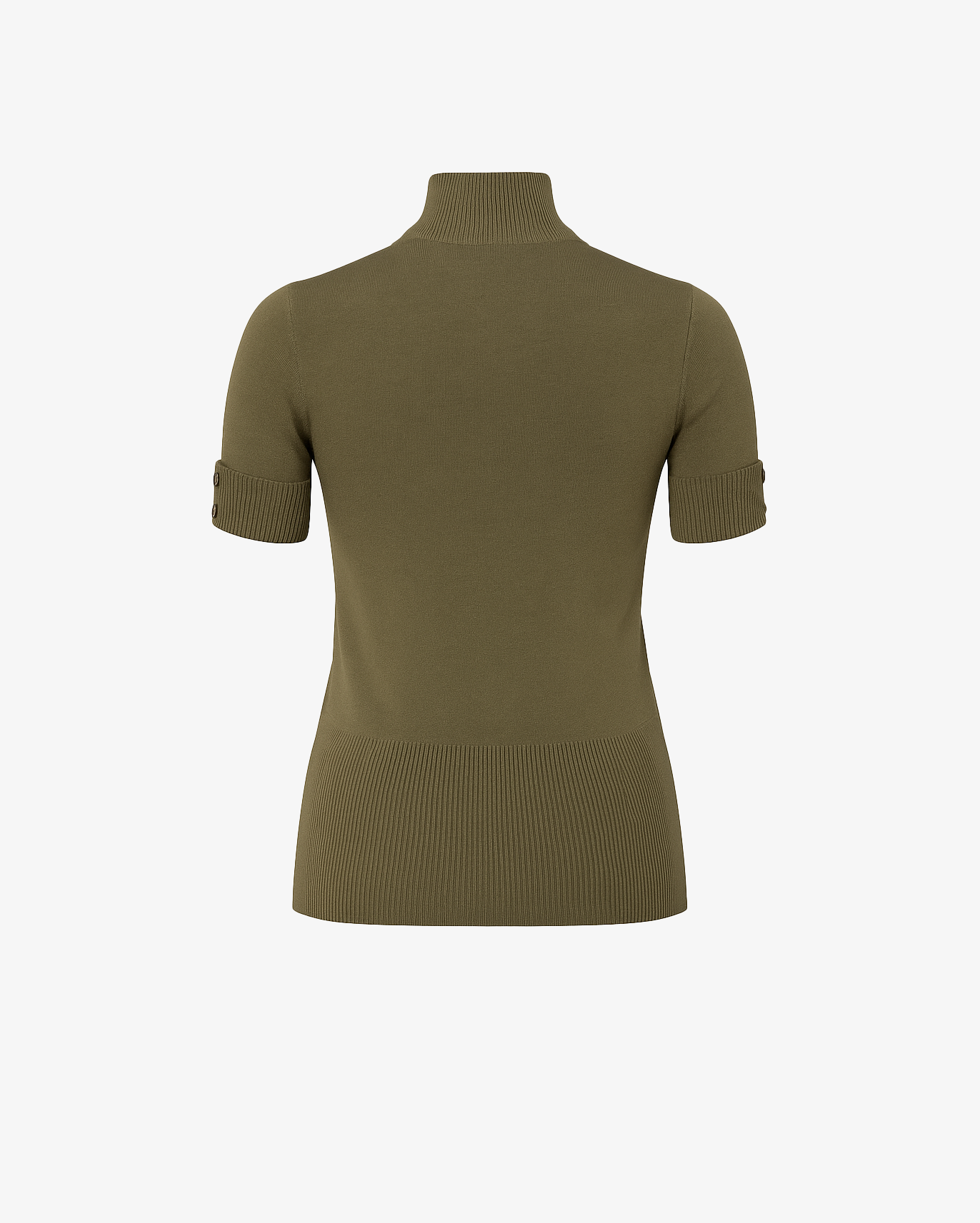 Pullover con collo mezza manica e bottoncini