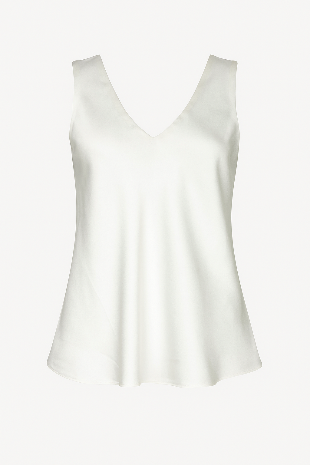 Top scollo a V tinta unita