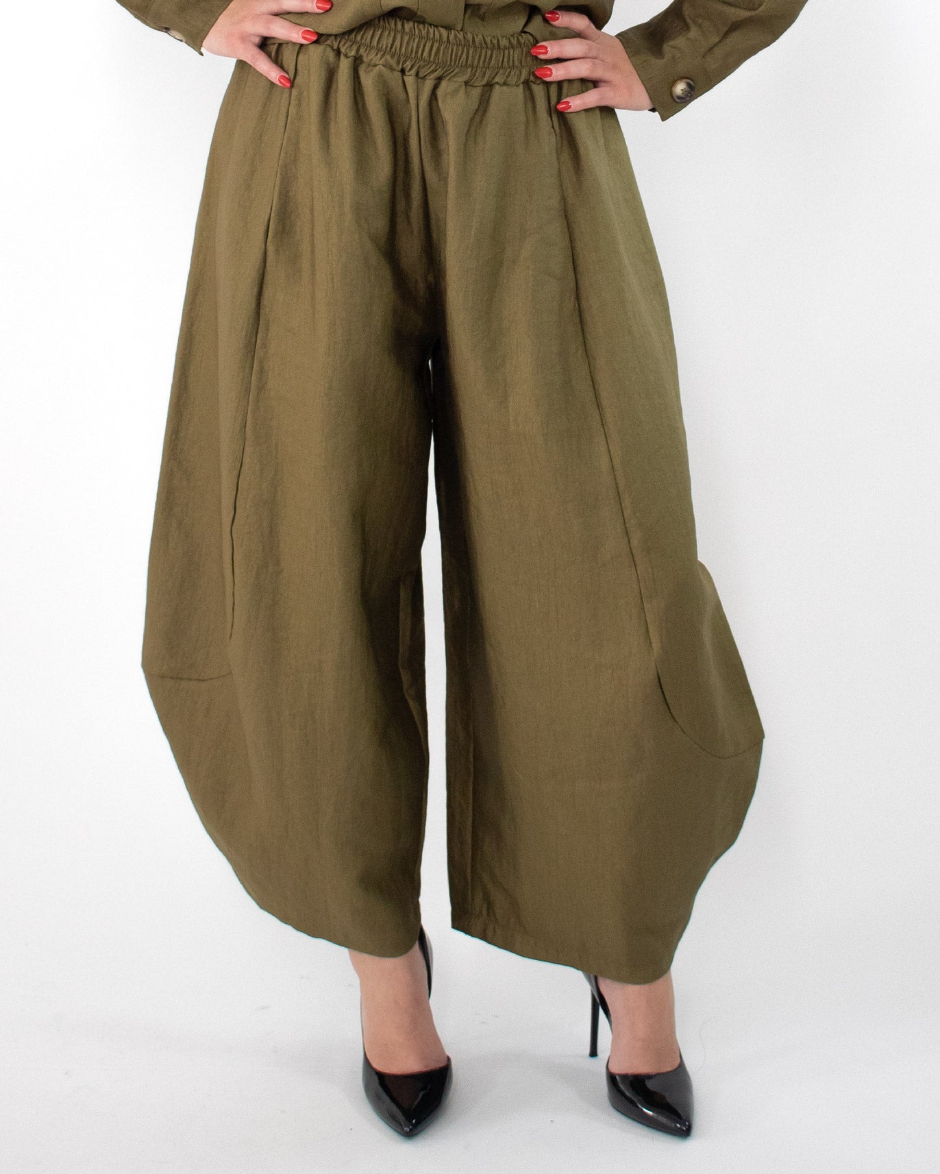 Pantalone Gamba Balloon Lucido