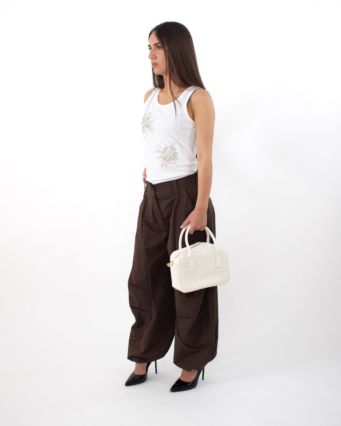 Pantalone Balloon Tessuto Tecnico