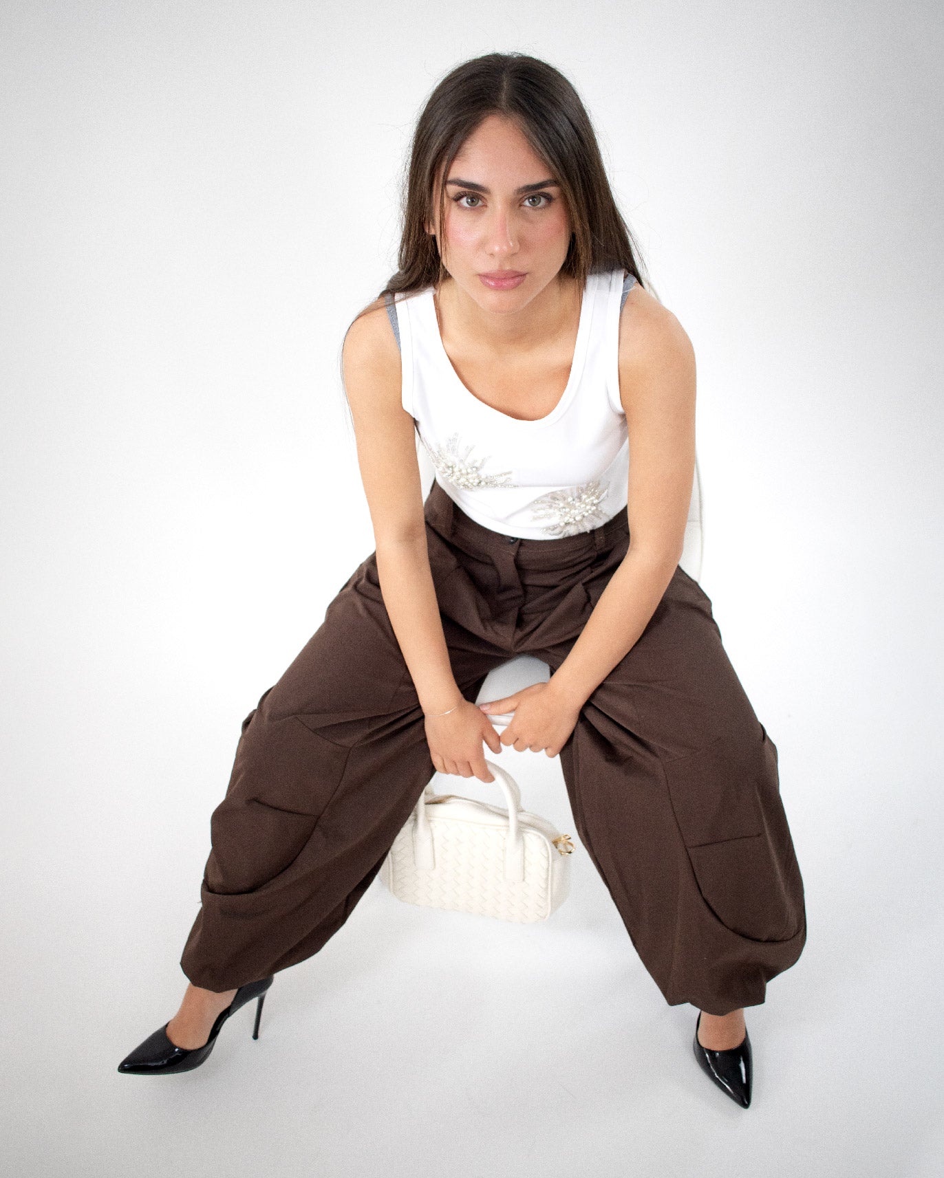 Pantalone Balloon Tessuto Tecnico
