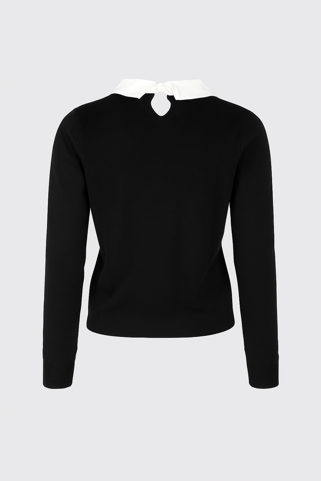 Pullover colletto camicia e strass