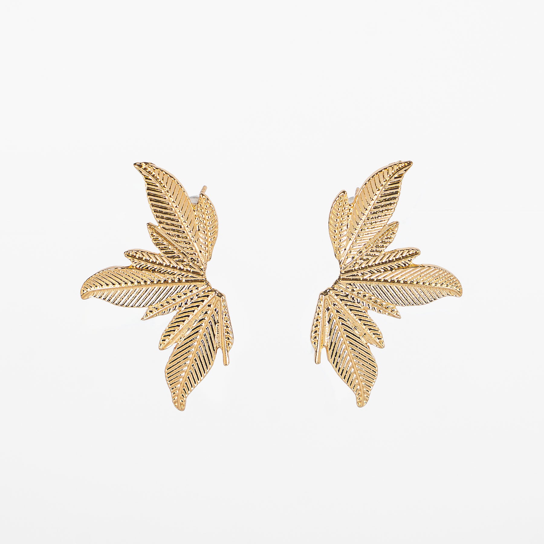 Orecchini foglia gold