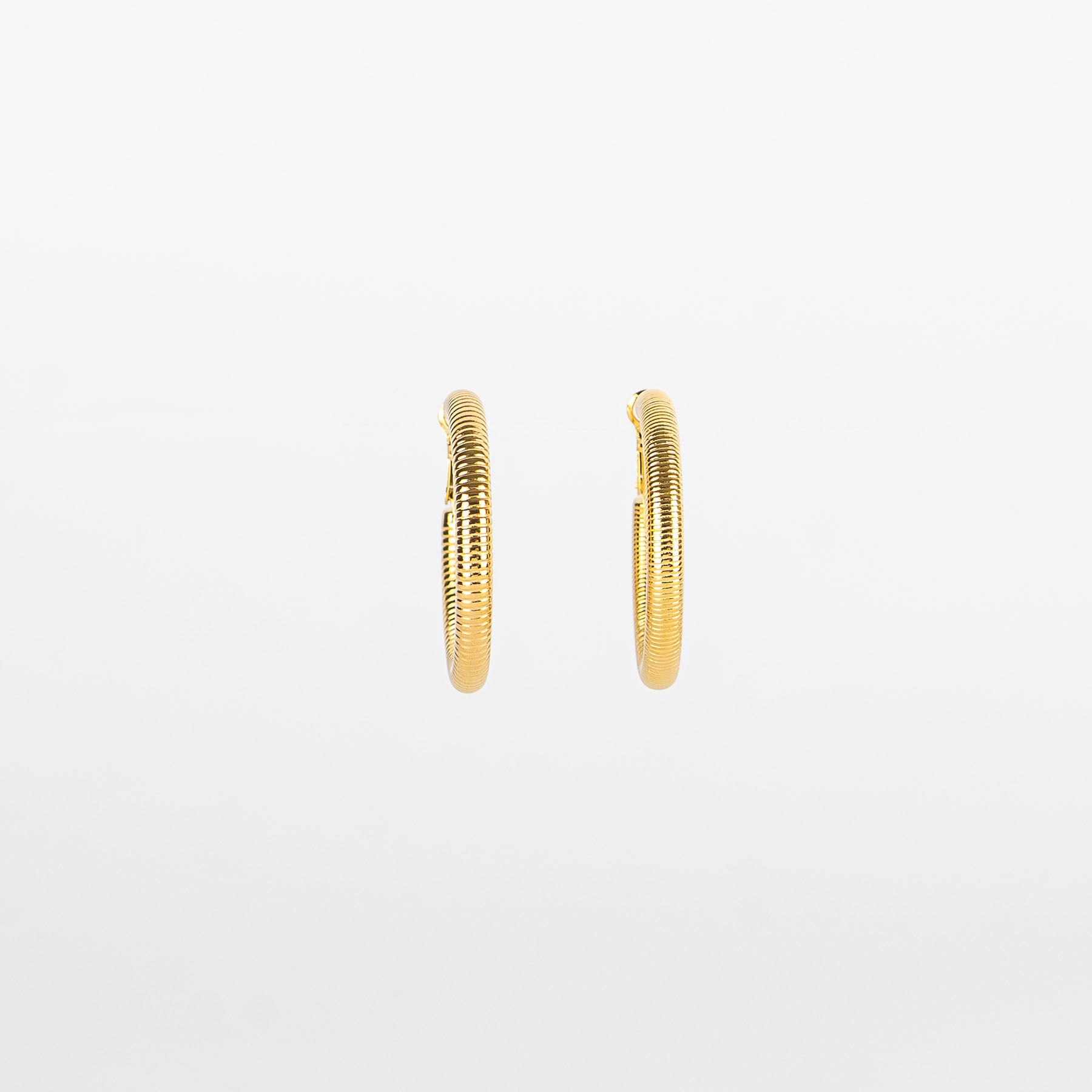 Orecchini cerchio spiral gold