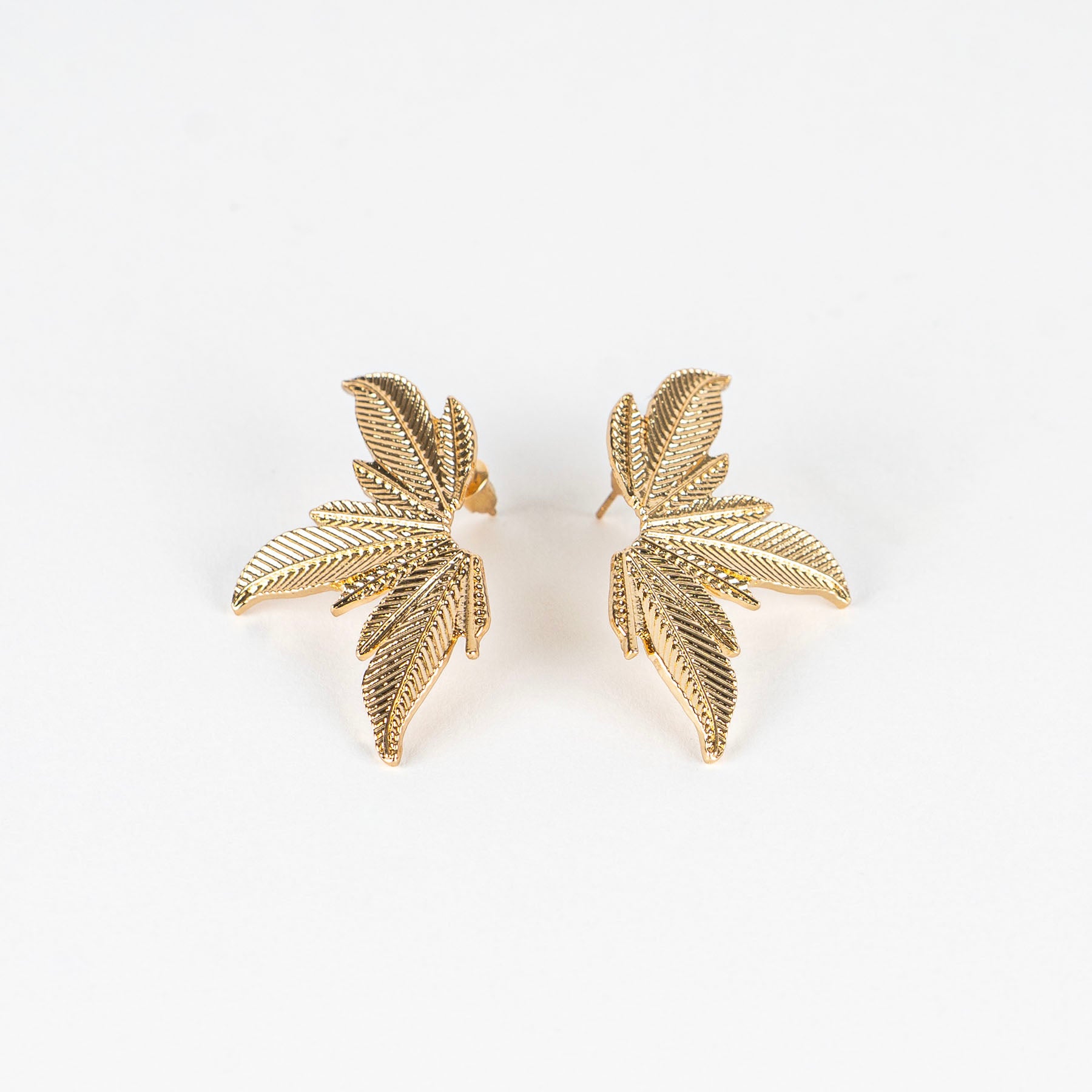 Orecchini foglia gold