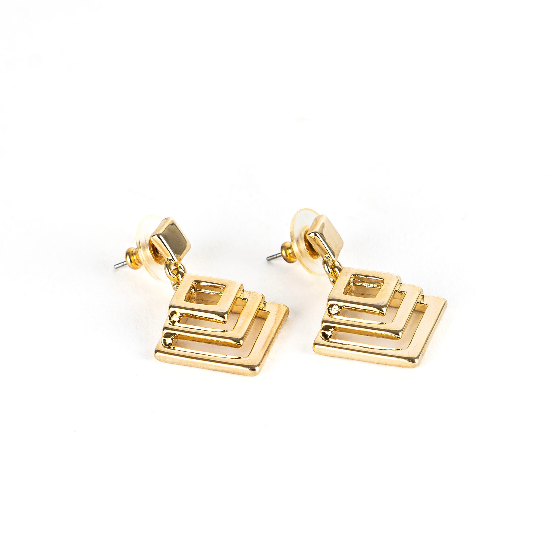 Orecchini Piramide Dorata