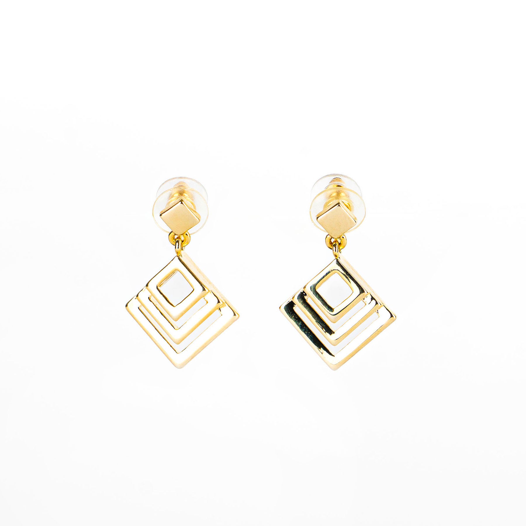 Orecchini Piramide Dorata