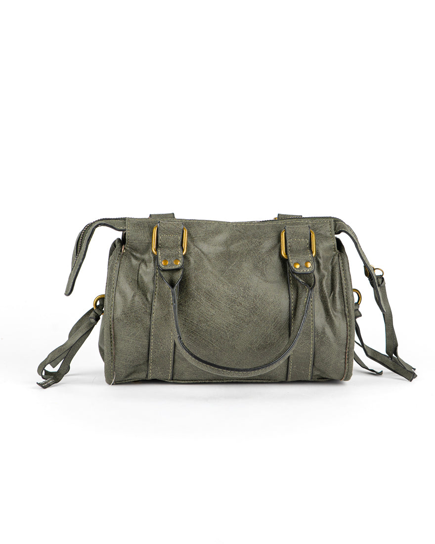 Mini bag con tracolla e accessori oro