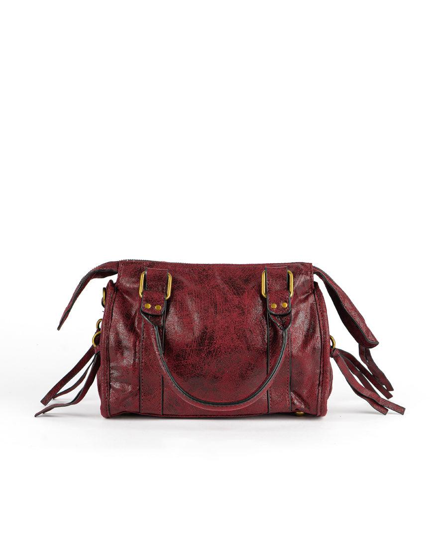 Mini bag con tracolla e accessori oro