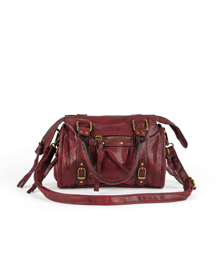 Mini bag con tracolla e accessori oro