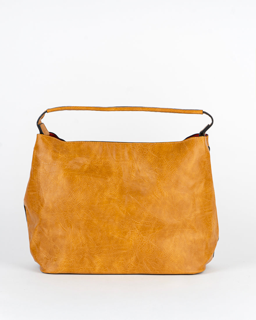 Maxi bag con intreccio + Pochette