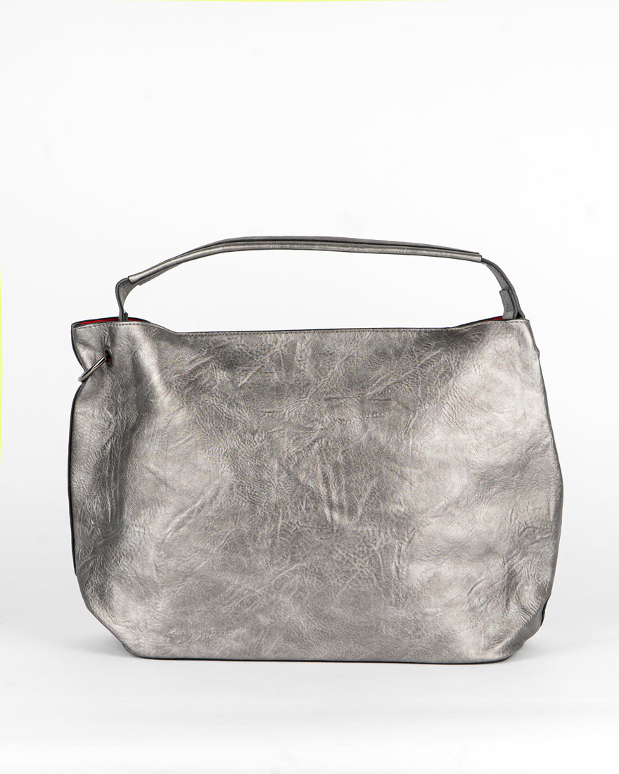 Maxi bag con intreccio + Pochette