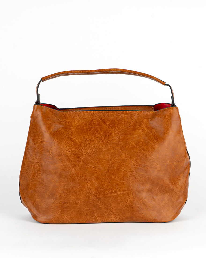 Maxi bag con intreccio + Pochette