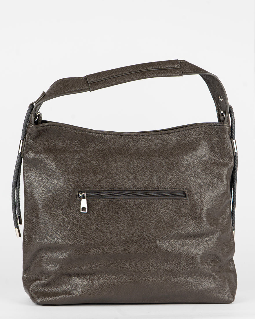 Maxi bag con accessorio sul manico