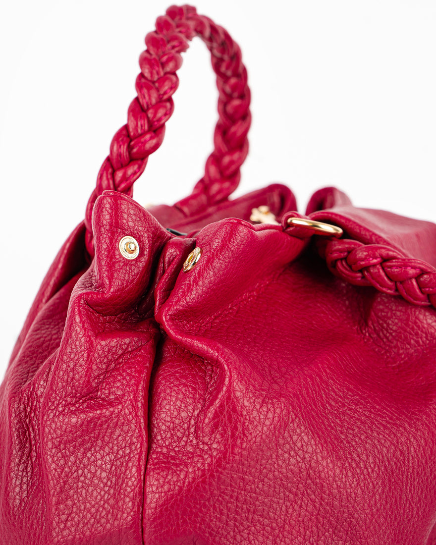 Borsa a mano con manico intrecciato