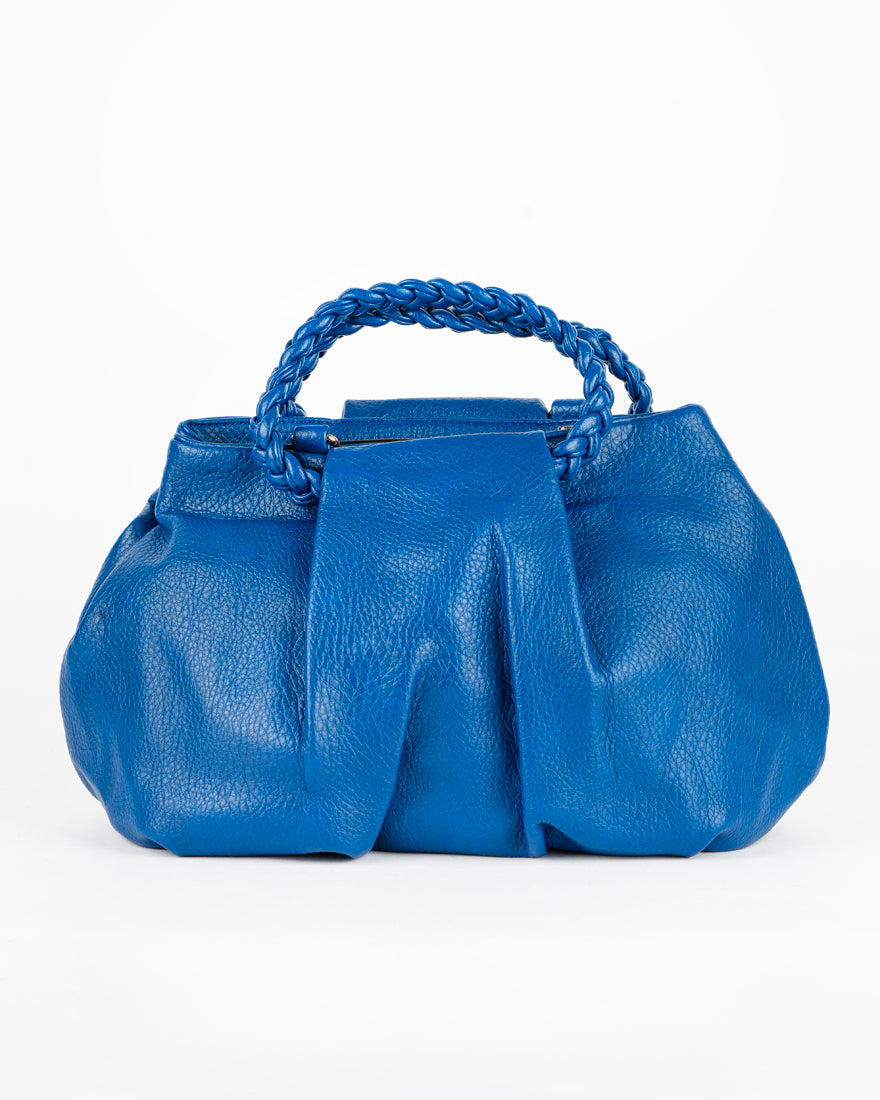 Borsa a mano con manico intrecciato