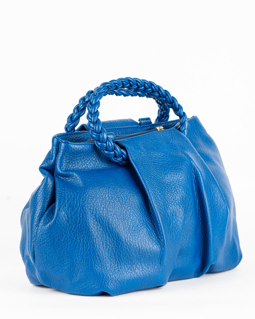 Borsa a mano con manico intrecciato