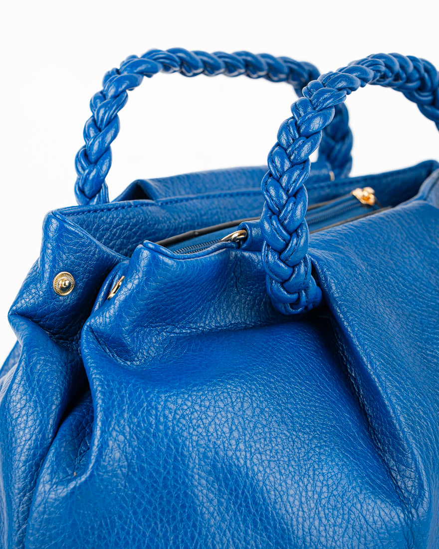 Borsa a mano con manico intrecciato