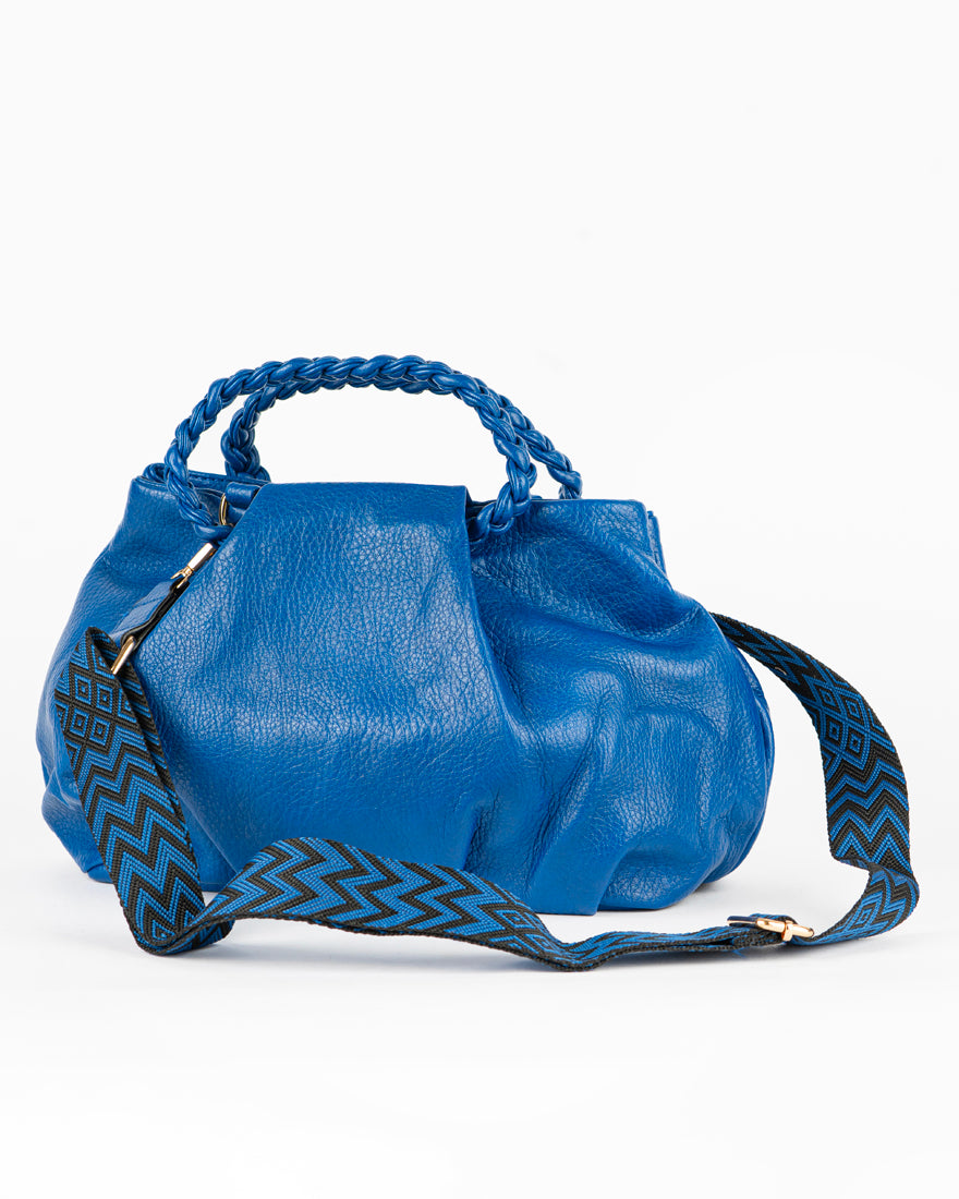 Borsa a mano con manico intrecciato