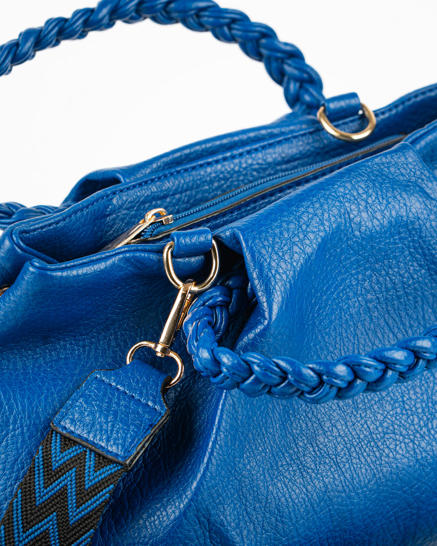 Borsa a mano con manico intrecciato