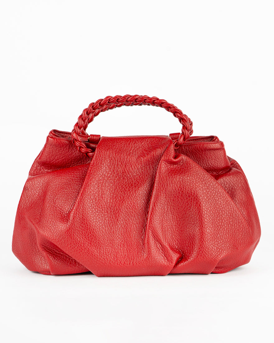 Borsa a mano con manico intrecciato