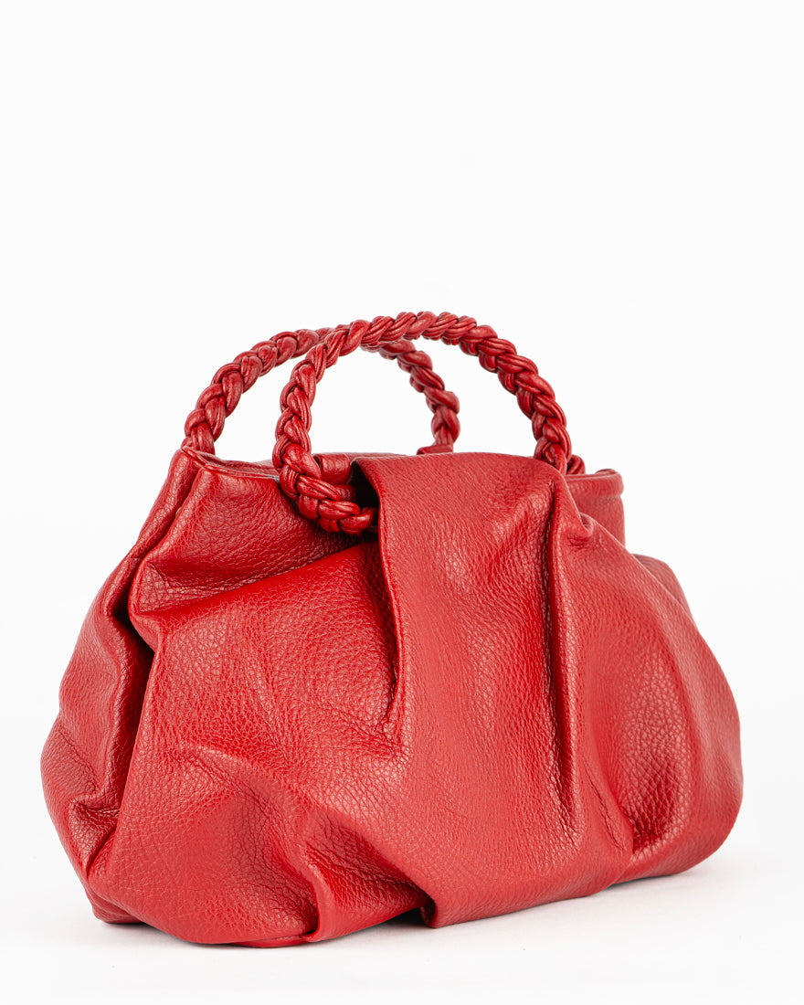 Borsa a mano con manico intrecciato